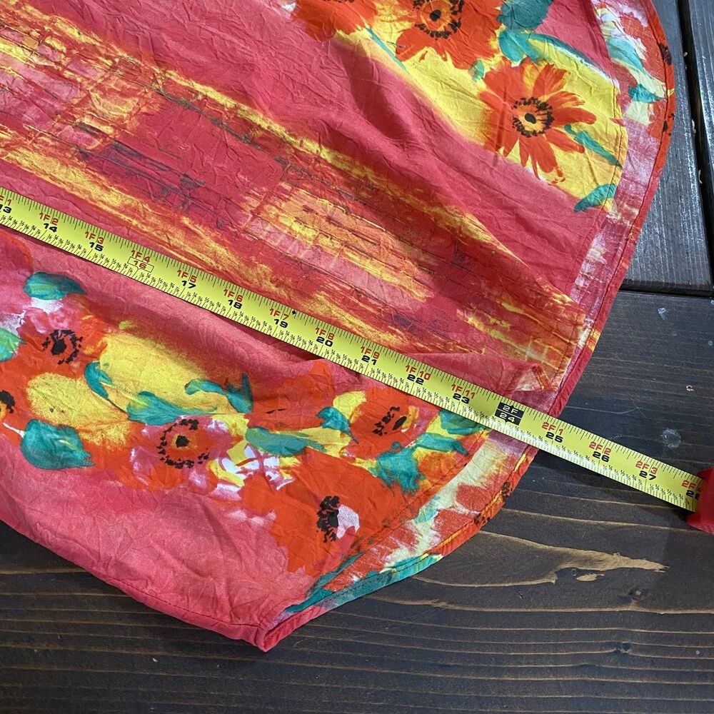 Jams World Vintage Fida Fire Daisy Hawaiian Sleeveless Blouse Women’s Size Small - Picture 6 of 6